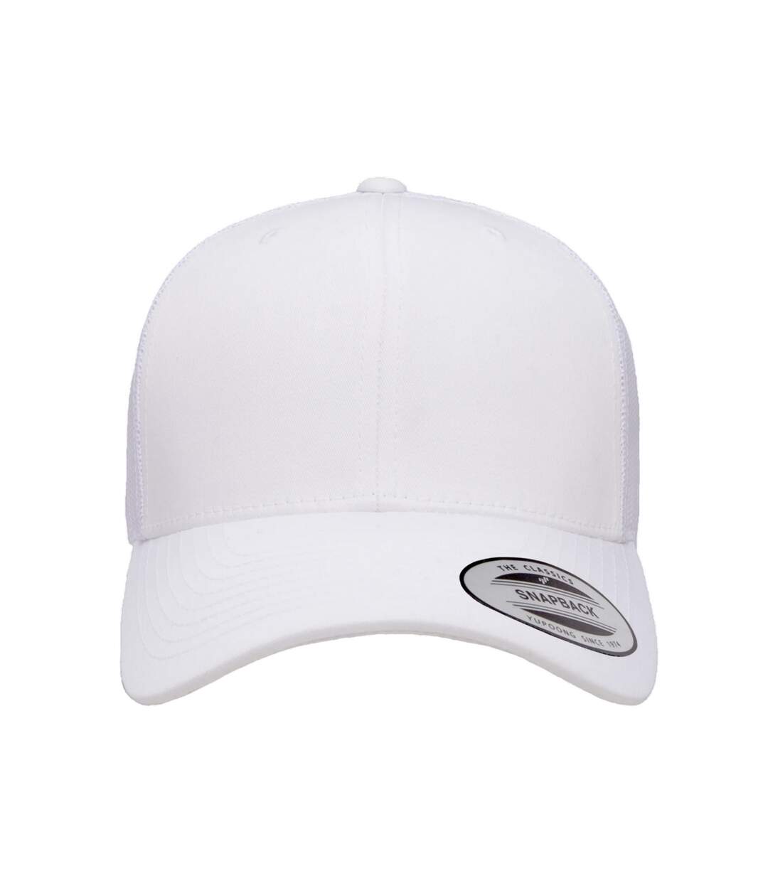 Childrens/kids Retro Trucker Cap White Flexfit-1