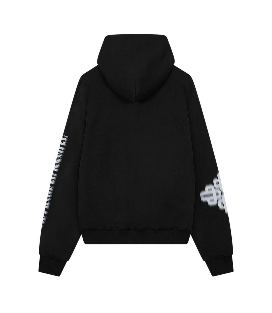 Sweat À Capuche Manches Tombantes Motif/style Imprimé Graphique Adulte Noir Couture-3