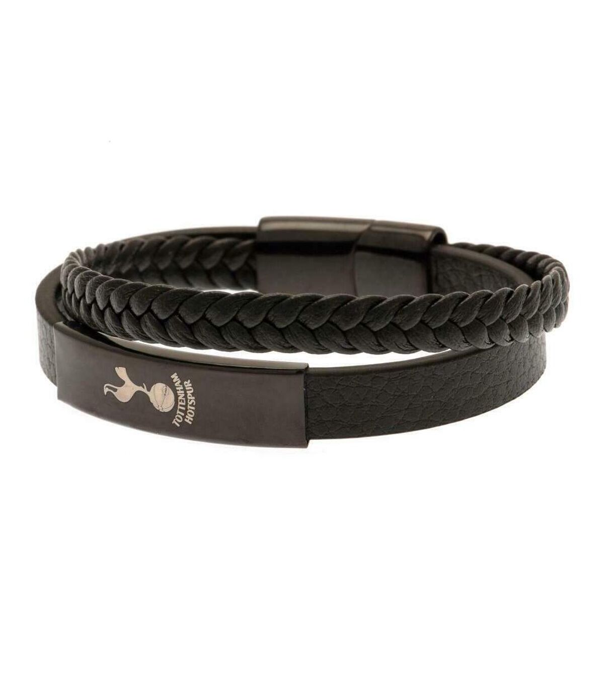 Tottenham Hotspur FC Bracelet en cuir (Noir) (Taille unique) - UTTA8226