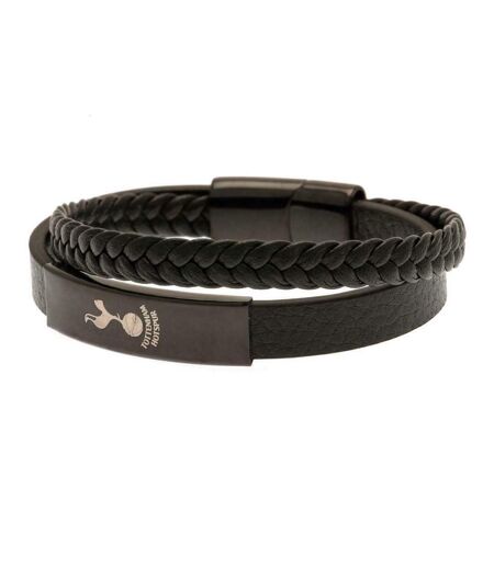 Tottenham Hotspur FC Leather Bracelet (Black) (One Size)