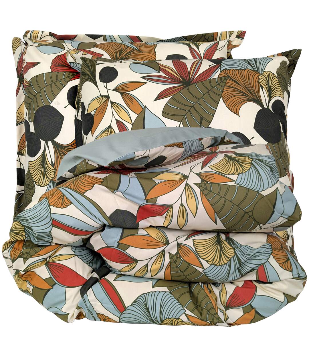 Parure de lit percale de coton CASCADE Taie 65x65 cm-2