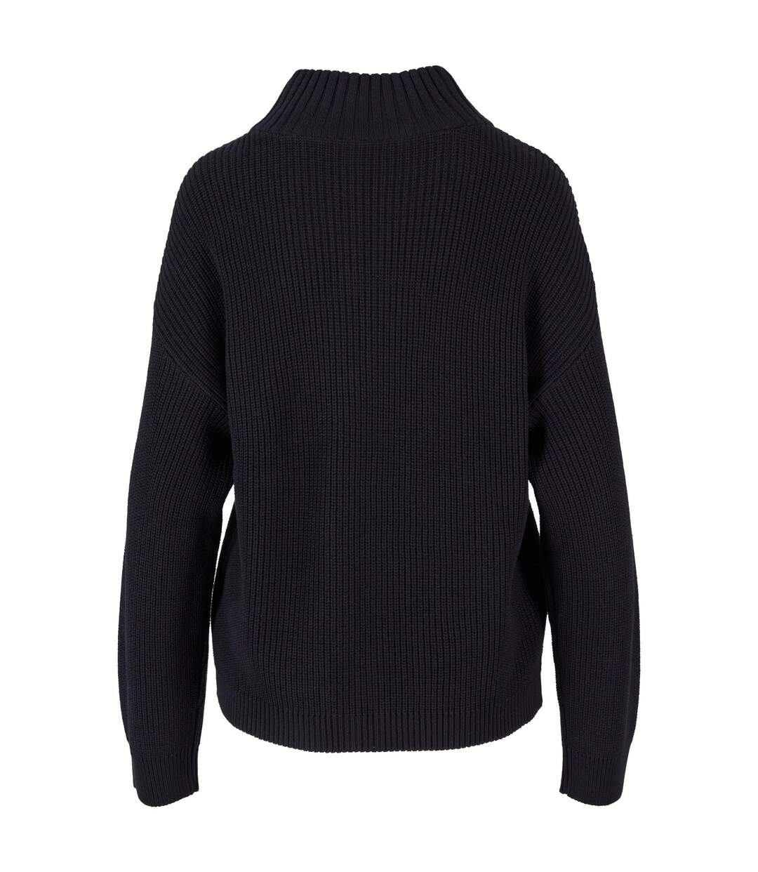 Womens/ladies Knitted Zipped Cardigan Black Urban Classics-2