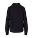 Womens/ladies Knitted Zipped Cardigan Black Urban Classics-2