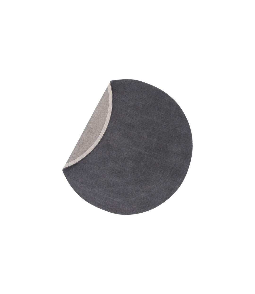 Tapis Déco Rond en Laine Ulla 200cm Gris Foncé-2