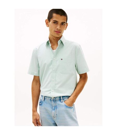 Chemise Manches Courtes Homme Menthe Tommy Hilfiger