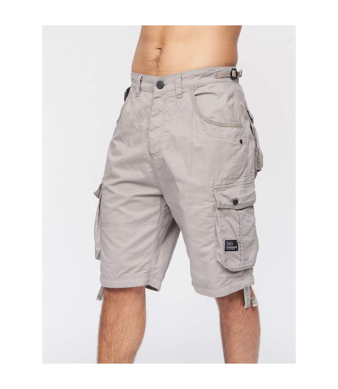 Short cargo jimster homme gris clair Crosshatch-1