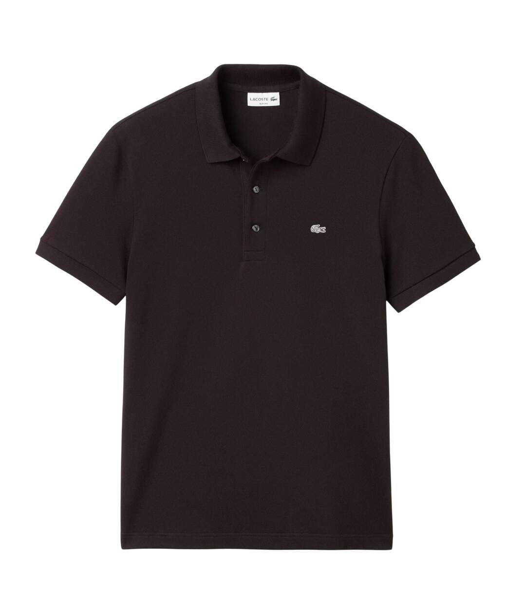 Mens Piqué Stretch Slim Polo Shirt Black Lacoste-2