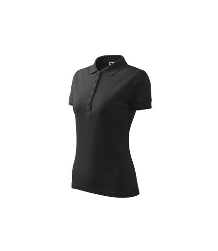 Womens/ladies Pique Polo Shirt Charcoal Malfini