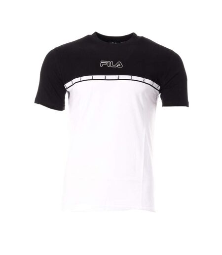 T-shirt noir/blanc homme fila tape - l