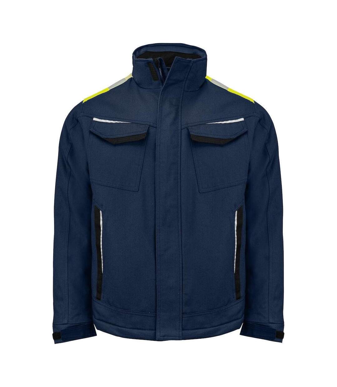 Doudoune Matelassée Homme Bleu Marine Jaune Projob-1