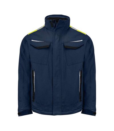 Doudoune Matelassée Homme Bleu Marine Jaune Projob