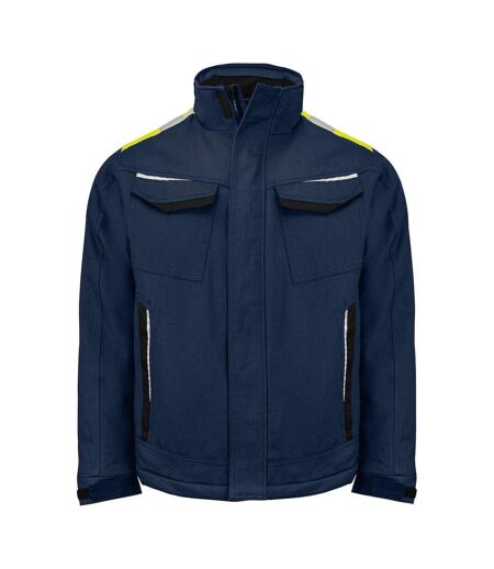 Doudoune Matelassée Homme Bleu Marine Jaune Projob