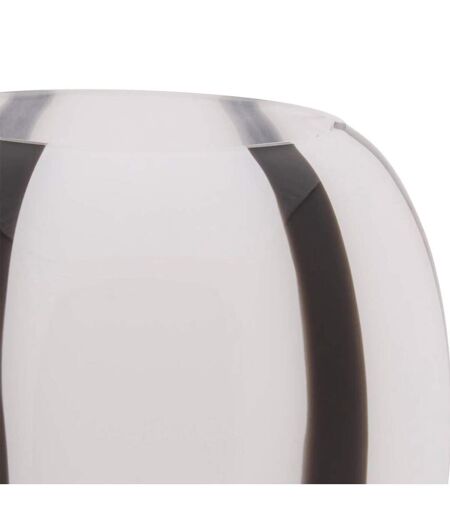 Vase Déco en Verre Piero 20cm Noir & Blanc