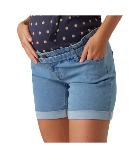 Short de Grossesse Bleu Femme Mamalicious Belted - 26