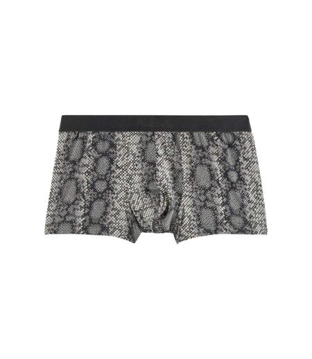 AUBADEMEN Shorty Homme Coton Modal REPT Noir Blanc