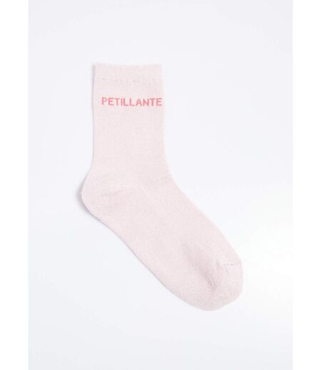 Chaussettes fil métallisé message PÉTILLANTE