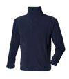 Henbury Mens 1/4 Zip Lightweight Inner Fleece Top (Navy) - UTRW680