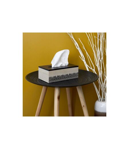 Boîte à Mouchoir Déco Mirage 24cm Noir