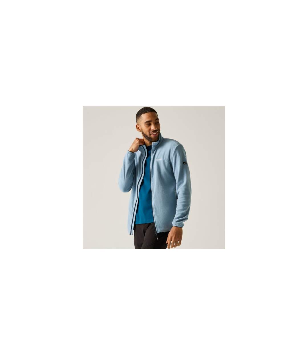 Mens Harrow Full Zip Fleece Jacket Dusky Blue Regatta-1