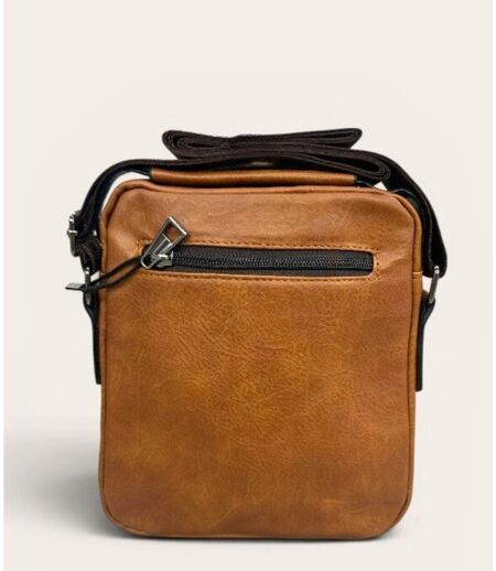 Sacoche en simili cuir camel pour homme - élégance décontractée - Choix pratique et durable