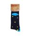 Ladies Santa Christmas Novelty Socks Navy RJM-3