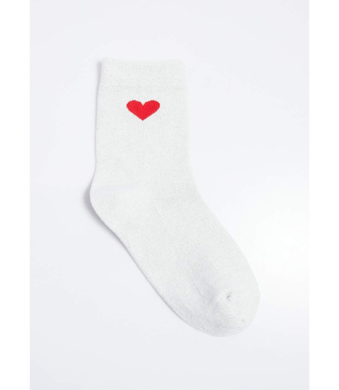 Chaussettes unies avec motif c¿ur-2