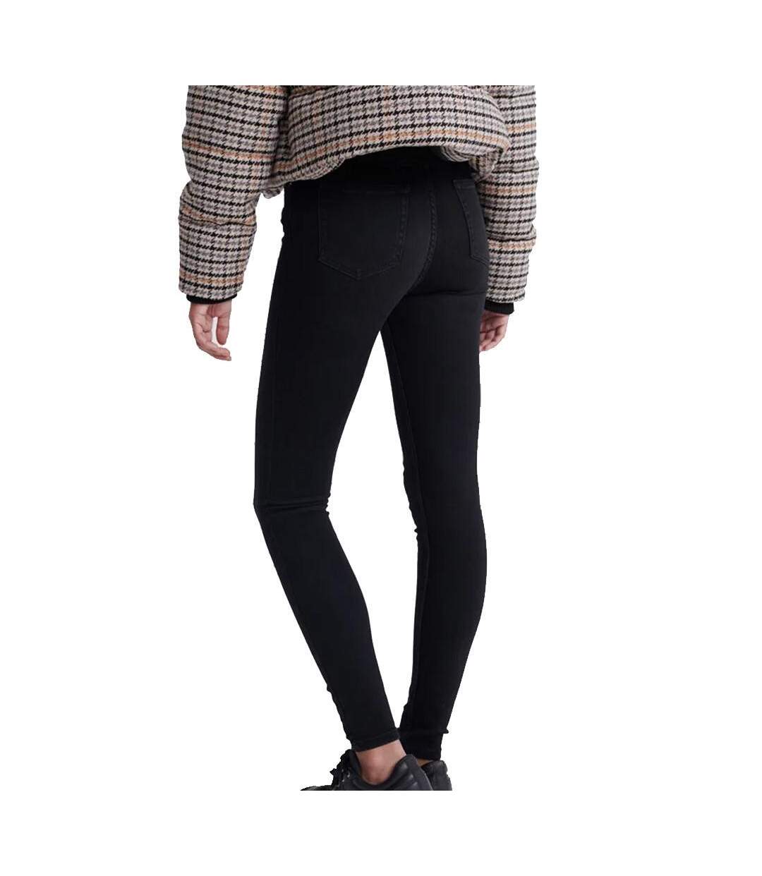 Jean skinny noir femme superdry rise-2