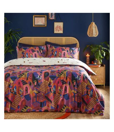 Furn Eivissa Abstract Duvet Set (Magenta) - UTRV3245