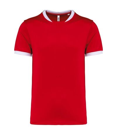 Maillot de rugby manches courtes - Unisexe - PA4027 - rouge