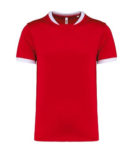 Maillot de rugby manches courtes - Unisexe - PA4027 - rouge