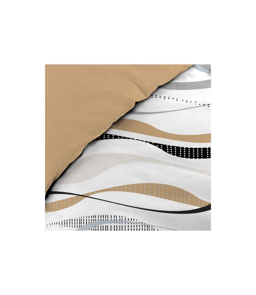 Parure de Lit 3 Pièces Vagueline 240x220cm Naturel-4