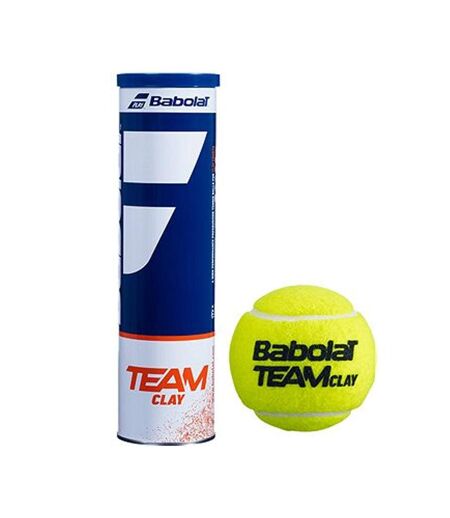 Lot de 4 balles de tennis babolat team clay - taille unique
