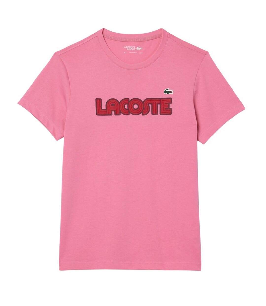 T-shirt Sports Style Logo Homme Rose Lacoste-2