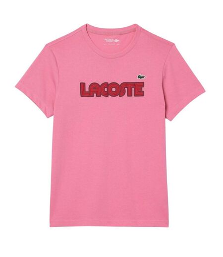 T-shirt Sports Style Logo Homme Rose Lacoste