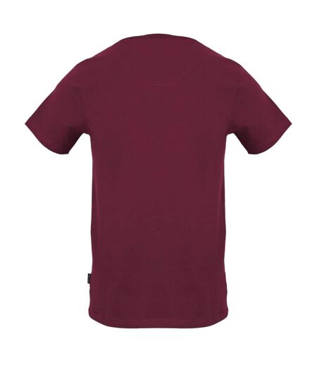 Mens Logo Cotton Regular T-shirt Red Aquascutum