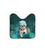 Tapis Contour WC Doggy Zen 45x45cm Vert