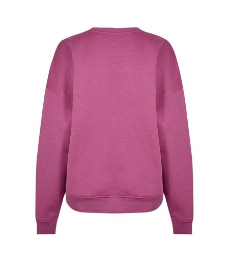 Womens/ladies Regular Drop Sleeve Sweatshirt Berry Pink Calvin Klein