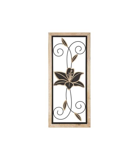 Décoration Murale Encadrée Komans 60cm Naturel & Noir