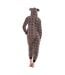 Combinaison Motif/style Imprimé Léopard Femme Marron Noir Keanu-3