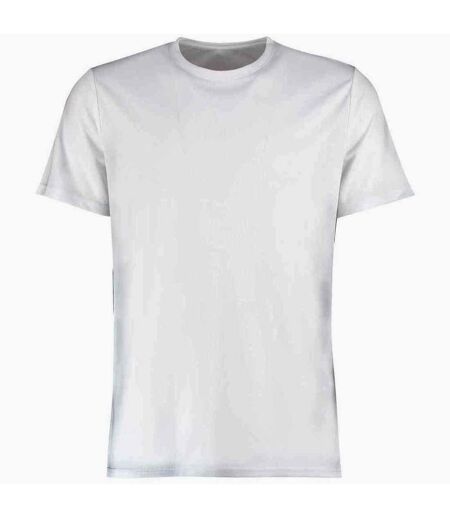 Mens cooltex plus moisture wicking regular t-shirt white Kustom Kit