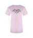 Womens/ladies Heart Cotton T-shirt Soft Pink Love Moschino-1