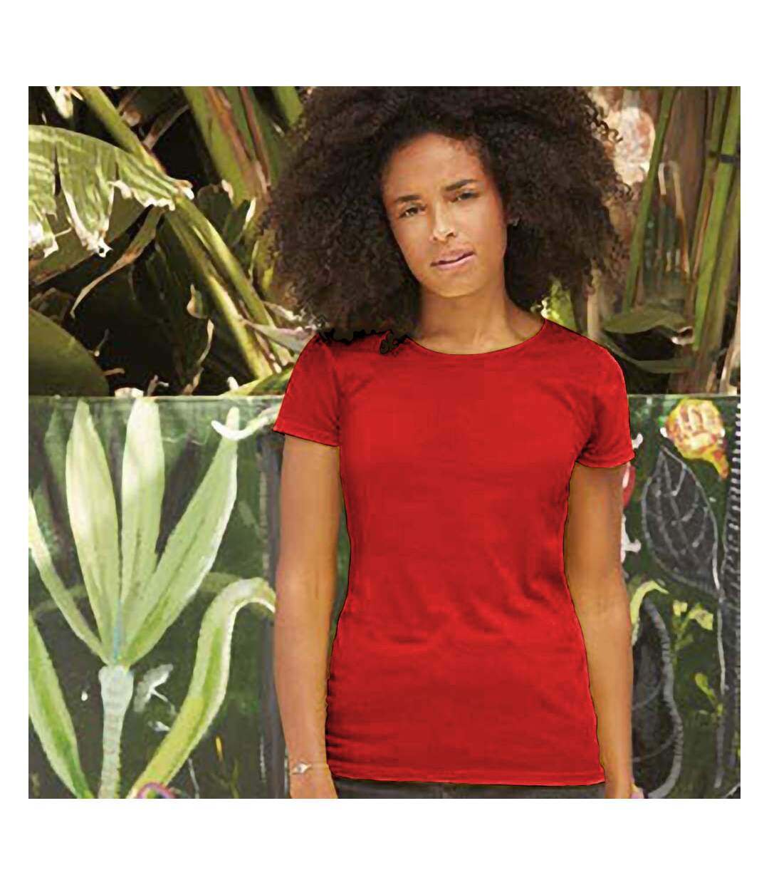 Fruit Of The Loom Womens/Ladies Short Sleeve Lady-Fit Original T-Shirt (Red) - UTRW4724-2