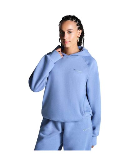 Womens/ladies Medias Pullover Hoodie Dusky Blue Miss Kick