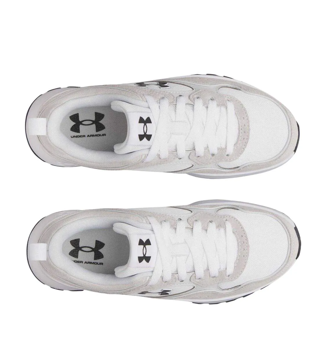 Womens/ladies Mirage Low Cut Trainers White Grey Black Under Armour-3