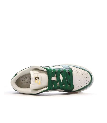 Baskets blanches/vertes femme nike dunk low