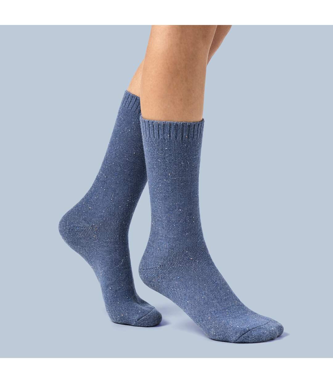 Glenmuir - Lot de 2 Chaussettes Femme Thermiques Mi-Bottes Laine Chaudes-4