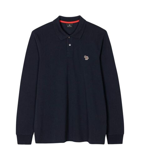 Polo Manches Longues Motif/style Zèbre Homme Bleu Marine Paul Smith