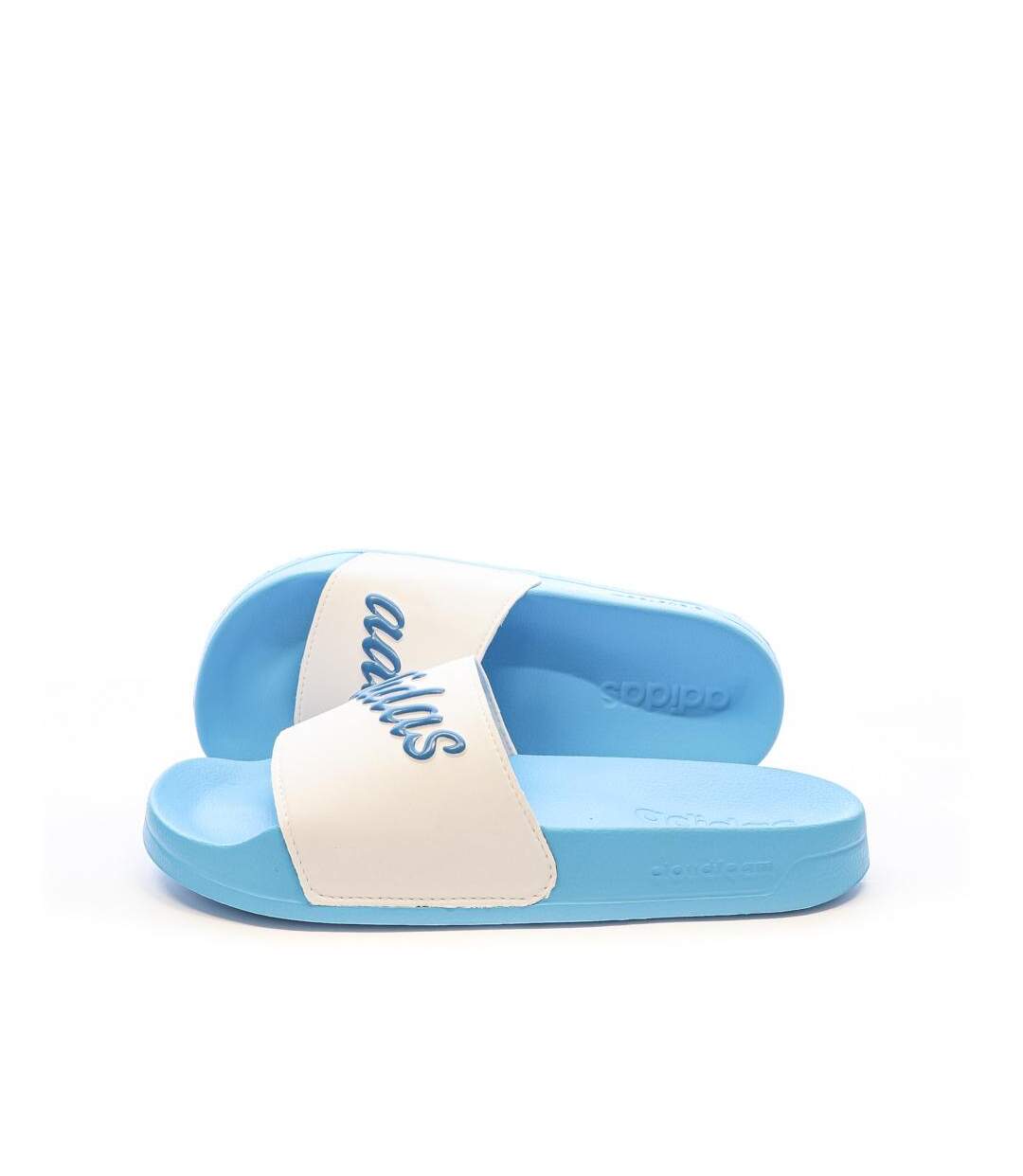 Claquettes Blanches/Bleu Femme Adidas Adilette Shower - 37-1