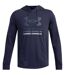 Sweat À Capuche Motif/style Graphique Rival Terry Homme Bleu Under Armour-2