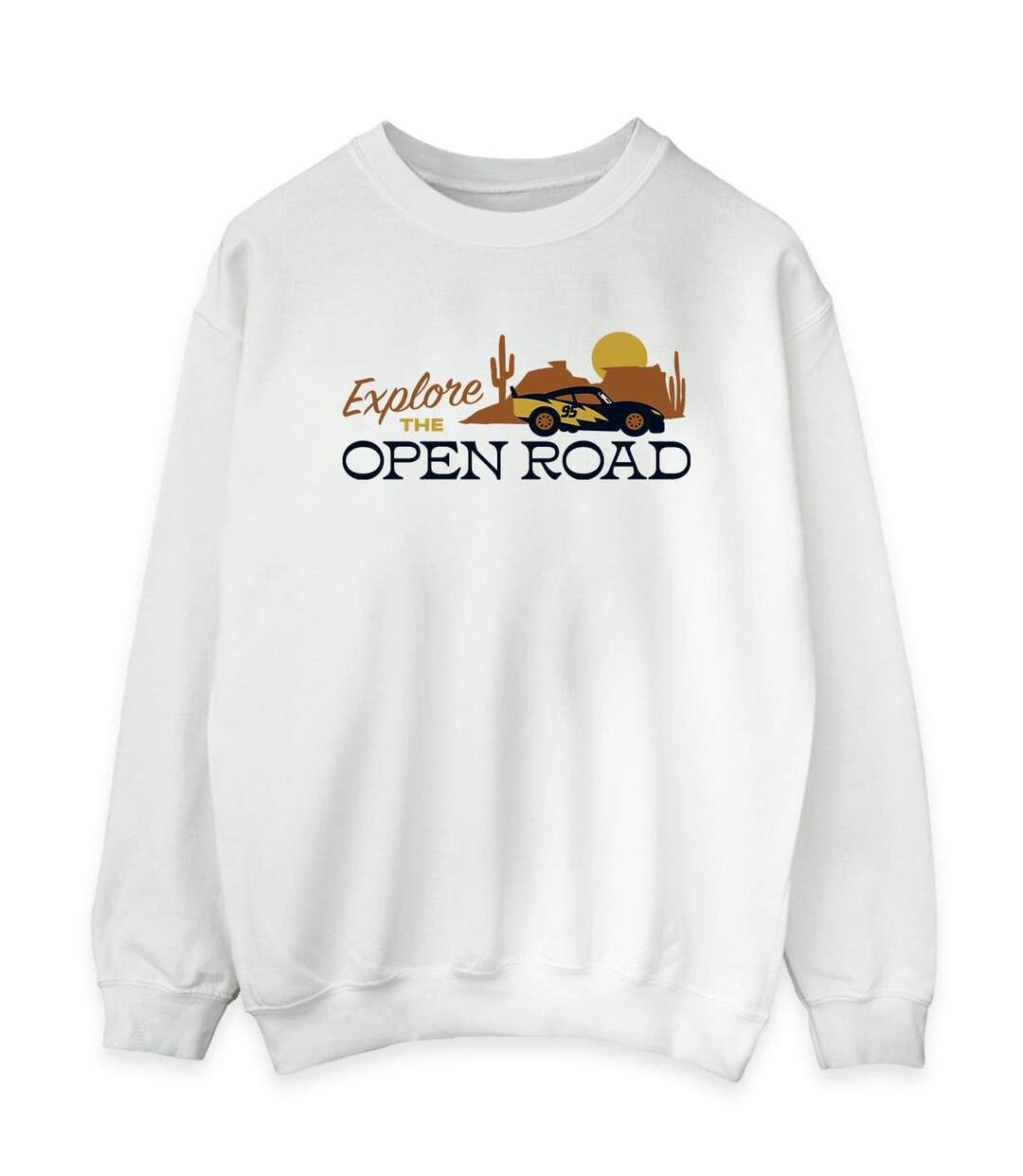 Disney - Sweat CARS EXPLORE THE OPEN ROAD - Femme (Blanc) - UTBI11971-1